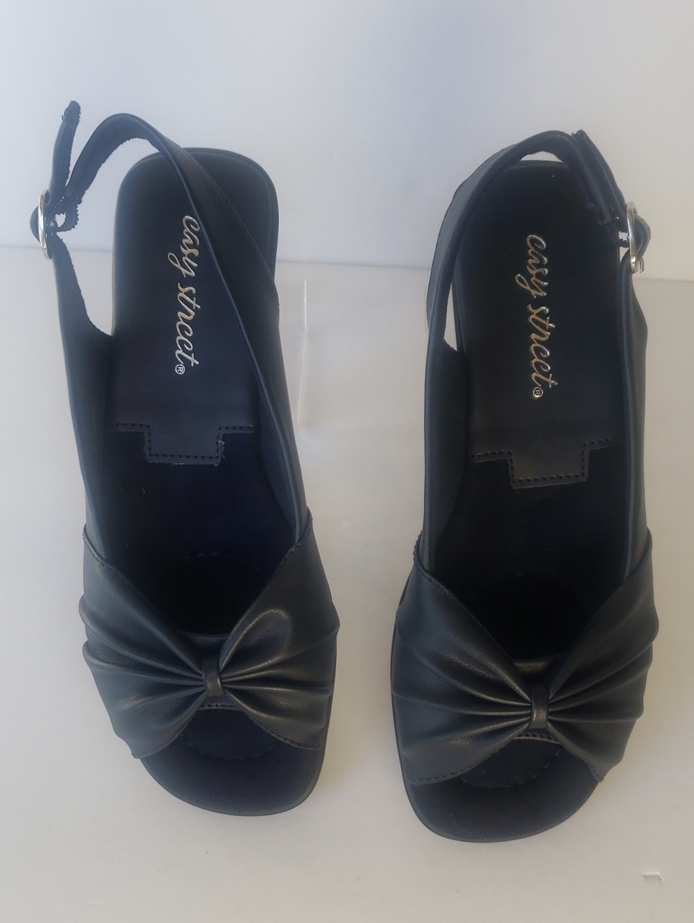 Easy Street "Fantasia" Navy Blue Slingback Sandal, Size 6M, NIB